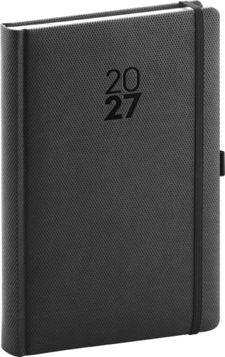 Notique ημερήσιο ημερολόγιο Diamante 2027 μαύρο 15 × 21 cm