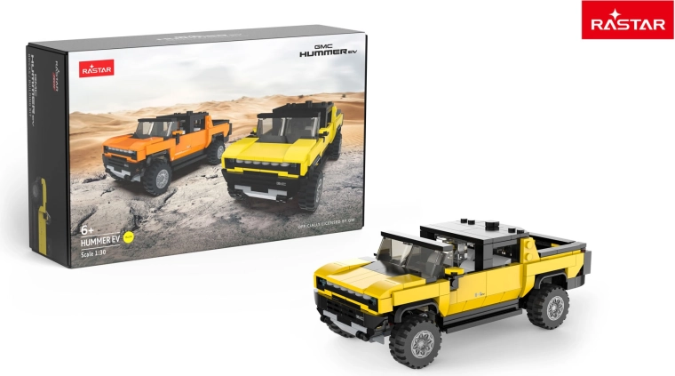 Σετ κατασκευής αυτοκινήτου RASTAR Hummer EV 1:30 κίτρινο