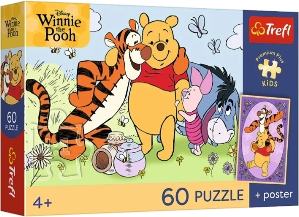 Παιδικό παζλ PremPlus Kids Kubuś Uśmiech i miód 60 κομμάτια
