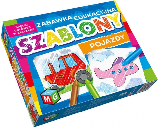 Στένσιλ οχημάτων με ξυλομπογιές, σετ