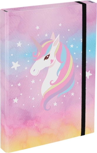 Θήκη για σχολικά τετράδια A4 Rainbow Unicorn