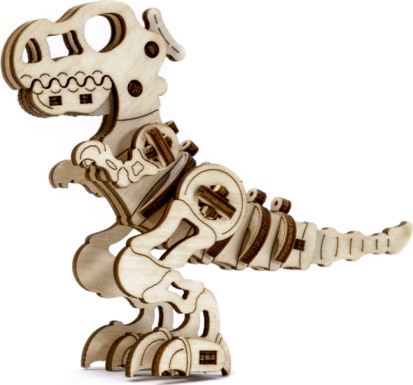 Ξύλινο 3D παζλ T‑Rex WOODEN CITY, 42 κομμάτια