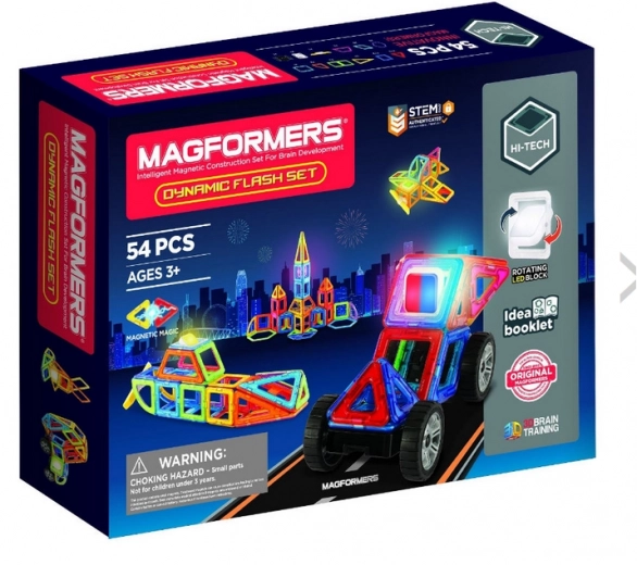 Μαγνητικό σετ κατασκευών Magformers Dynamic Flash 54 τεμαχίων