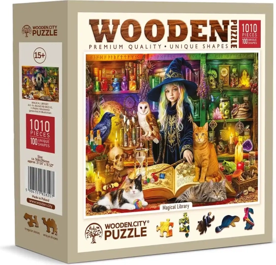 Ξύλινο παζλ Wooden City Μαγική βιβλιοθήκη 1010 κομματιών