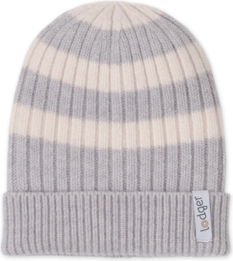 LODGER Πλεκτός σκούφος Stripe Merino Storm για παιδιά 1–2 ετών