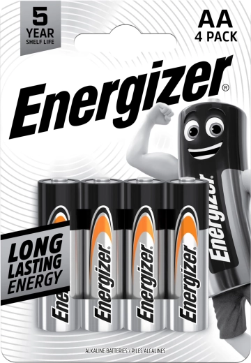 Αλκαλικές μπαταρίες Energizer Everyday AA, 4 τεμ.