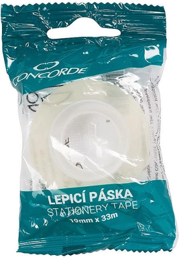 Ταινία συσκευασίας CONCORDE 19 mm × 33 m, διάφανη