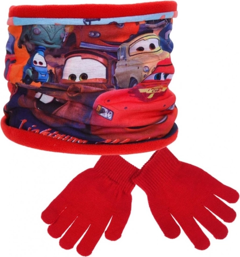 Σετ κασκόλ λαιμού και γάντια Disney Cars