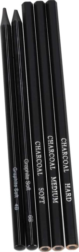 Πλατιά παλέτα μολυβιών και κάρβουνων