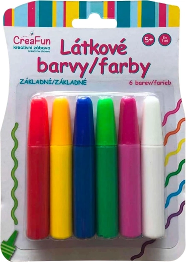 CreaFun χρώματα για ύφασμα – βασικό σετ 6×42 ml