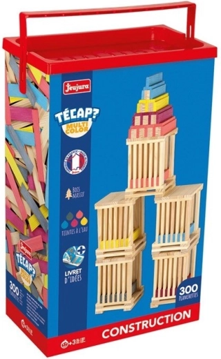 Ξύλινο κατασκευαστικό σετ Jeujura Técap multicolor 300 τεμάχια