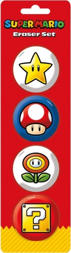 Σετ γομών Super Mario – 4 τεμ.
