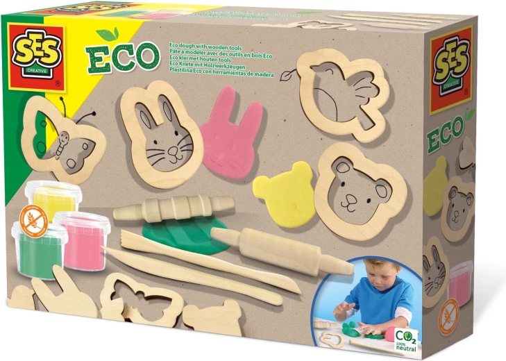 ECO πλαστελίνη με ξύλινα αξεσουάρ