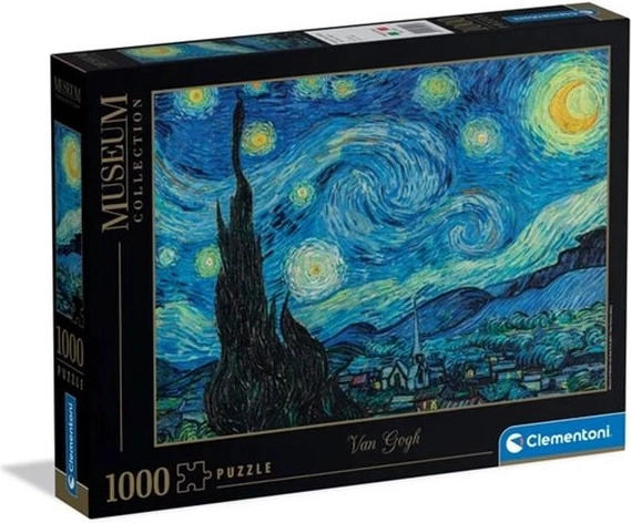 Παζλ Clementoni Museum Collection van Gogh Έναστρη νύχτα 1000 κομμάτια