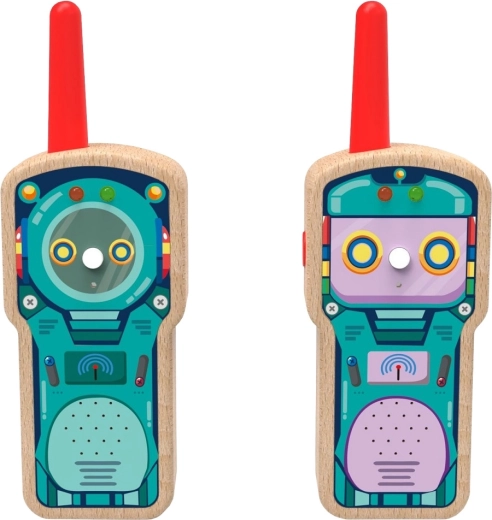 2Kids Toys ξύλινοι παιδικοί ασύρματοι πομποδέκτες ρομπότ (σετ 2 τεμ.)