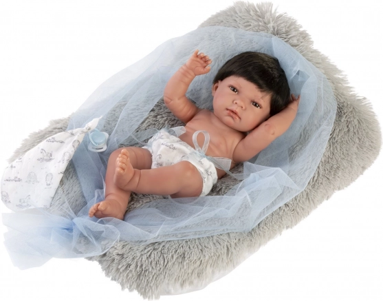 Ρεαλιστική κούκλα μωρό Llorens New Born Αγοράκι με σώμα από πλήρες βινύλιο 40 cm
