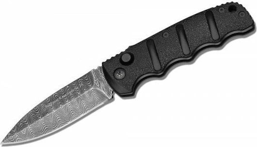 Böker Plus AKS-74 Damast αυτόματο συλλεκτικό μαχαίρι 8,5 cm