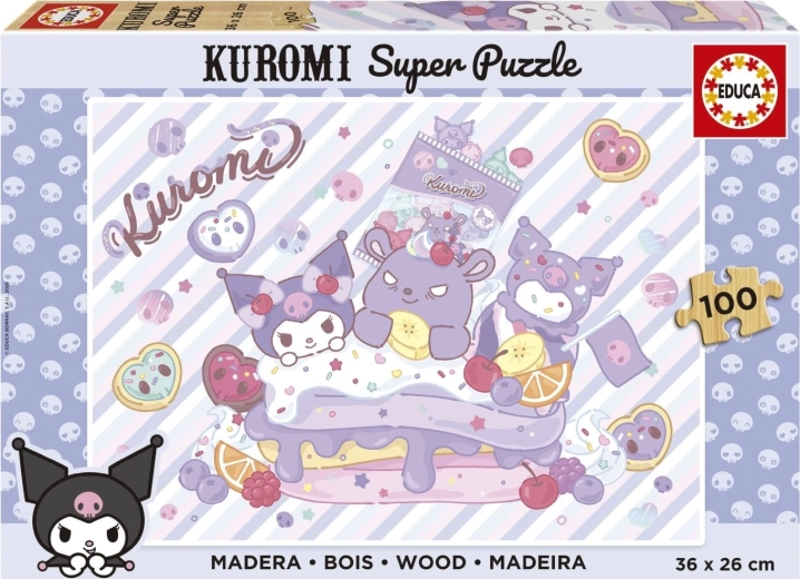 Ξύλινο παζλ Educa Kuromi 100 κομμάτια