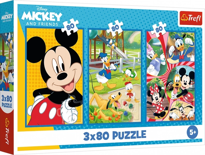 Παζλ 3x80 – ομάδα MICKEY MOUSE από την Trefl