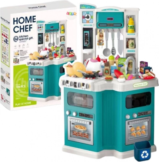 Μεγάλη παιδική κουζίνα Home Chef με ήχους και φώτα, 109 αξεσουάρ