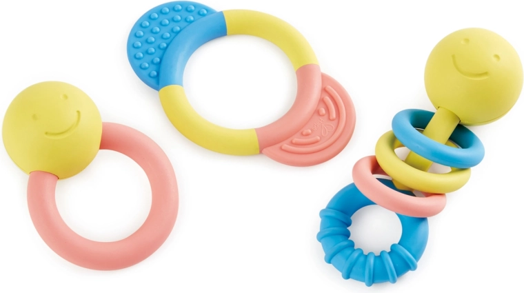 Hape Eco Baby σετ κουδουνίστρων και μασητικών