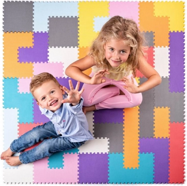 Αφρώδες παζλ δαπέδου TETRIS PLASTICA 120 × 120 cm