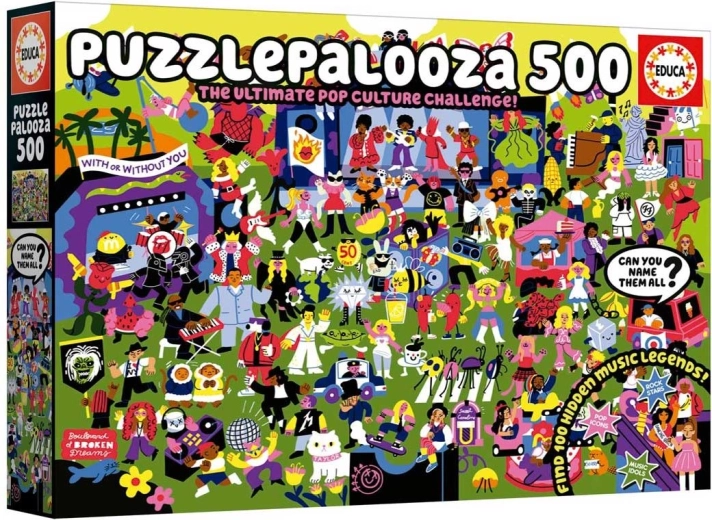 Educa παζλ Puzzlepalooza 500 κομμάτια – μουσική πρόκληση αναζήτησης