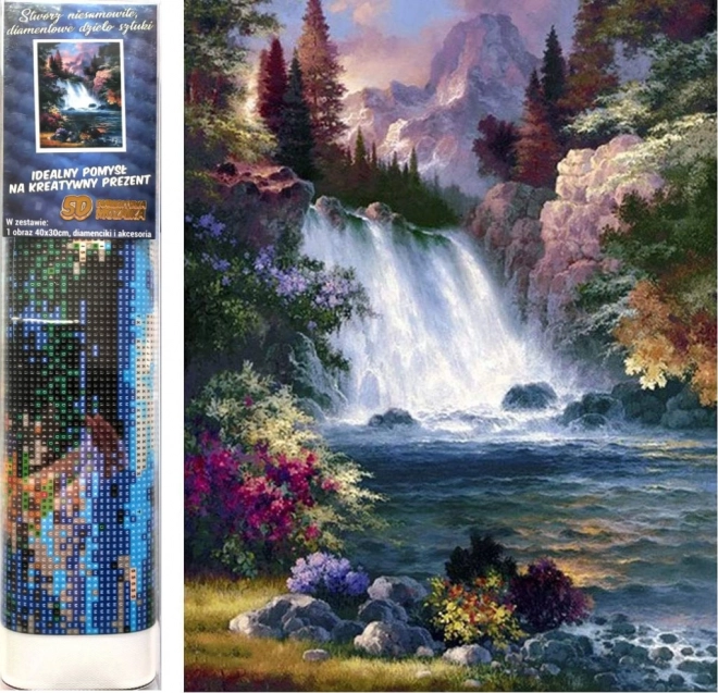 Διαμαντένια ζωγραφική Καταρράκτης 30 × 40 cm