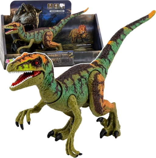 Ρεαλιστική φιγούρα δεινόσαυρου Velociraptor με ήχους και κινούμενα άκρα