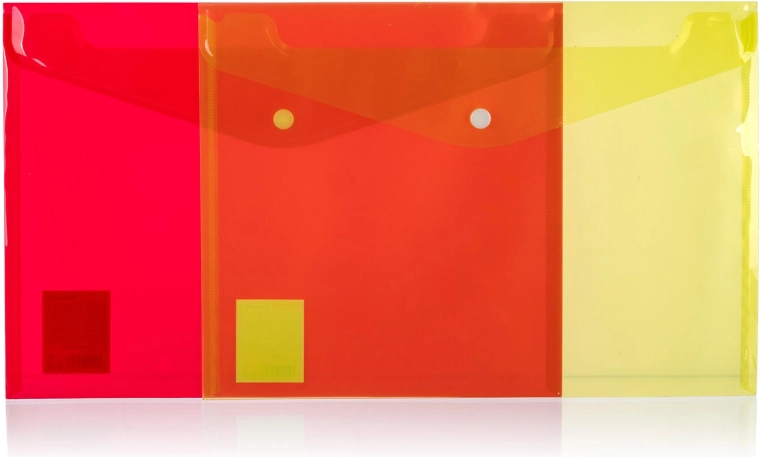 Ντοσιέ εγγράφων A4 με κουμπί, ανάμεικτα χρώματα