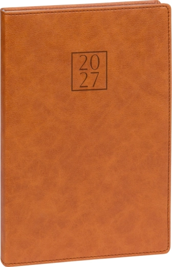 Notique Prestigio εβδομαδιαίο ημερολόγιο 2027 καφέ 15 × 21 cm