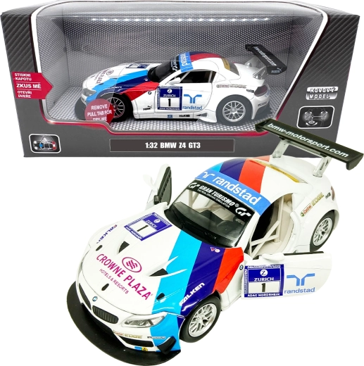 Μεταλλικό μοντέλο 1:32 BMW Z4 GT3 – λευκή έκδοση