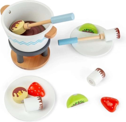 Bigjigs Toys ξύλινο σετ φοντύ με σοκολάτα