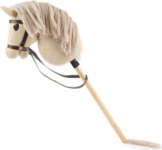 Bieco hobby horse σε ράβδο, μπεζ, μέγεθος S