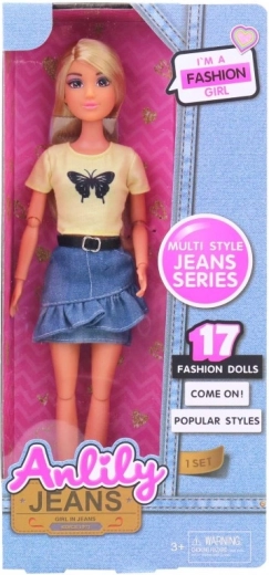 Κούκλα Lili σε τζιν φούστα 30 cm