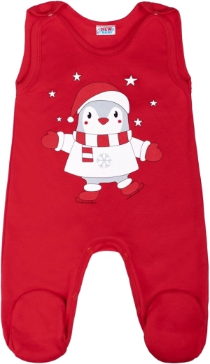 Βαμβακερό φορμάκι με ποδαράκια new baby winter penguin 80 (9–12 μ.)