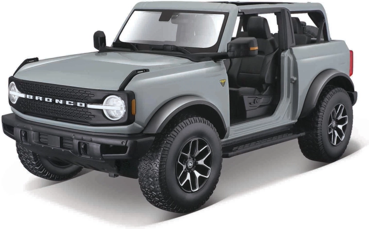 Maisto Ford Bronco Badlands χωρίς πόρτες σε κάκτου γκρι 1:18