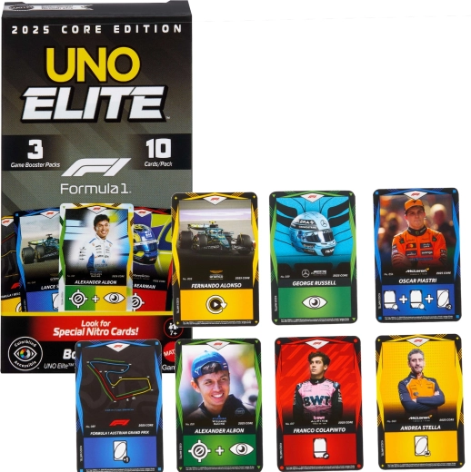 Παιχνίδι καρτών UNO Elite Formula 1 2025 – Επεκτατικό Booster Pack
