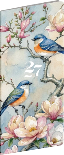 Notique ημερολόγιο τσέπης Πουλιά 2027 (μηνιαίο) 8 × 18 cm