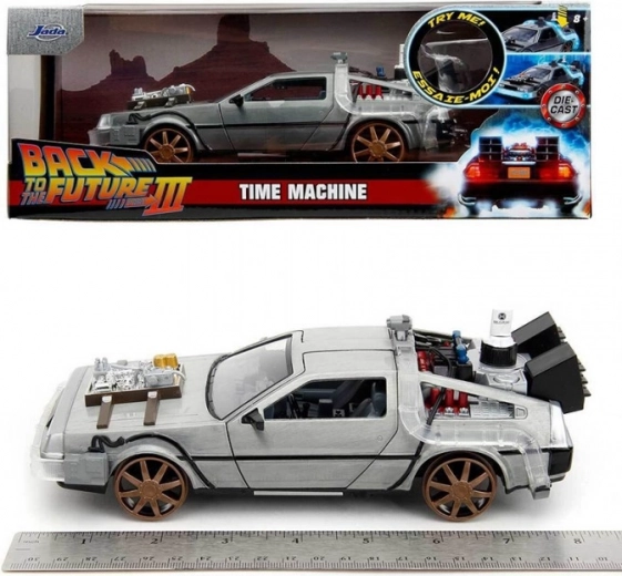 DeLorean Επιστροφή στο Μέλλον III 1:24 μεταλλικό μοντέλο με ανοιγόμενες πόρτες Jada Toys