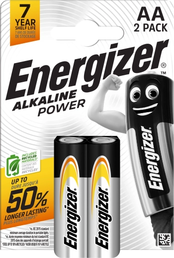 Αλκαλικές μπαταρίες AA ENERGIZER Alkaline Power, 2 τεμ.