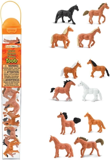 Safari Ltd. TOOBS σωλήνας με φιγούρες αλόγων (12 τεμ.)
