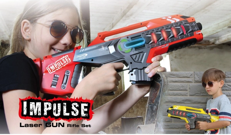 Impulse σετ laser tag με όπλα κίτρινο/κόκκινο