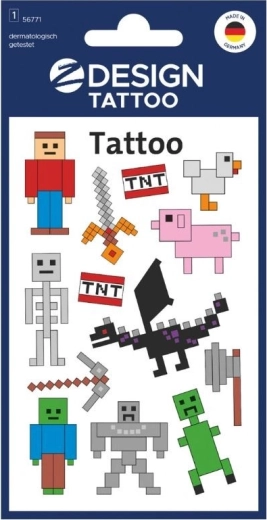Προσωρινό τατουάζ Pixel για παιδιά