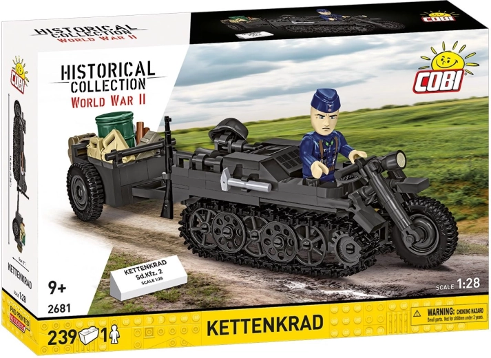 Cobi II WW Sd.Kfz. 2 Kettenkrad με ρυμουλκούμενο 1:28 (239 κομμάτια)