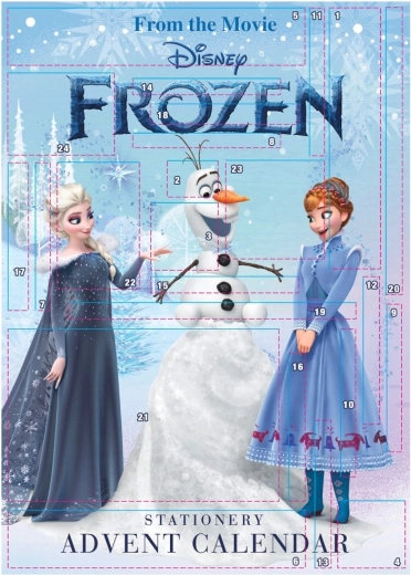 Ημερολόγιο αντίστροφης μέτρησης Frozen με εκπλήξεις γραφικής ύλης