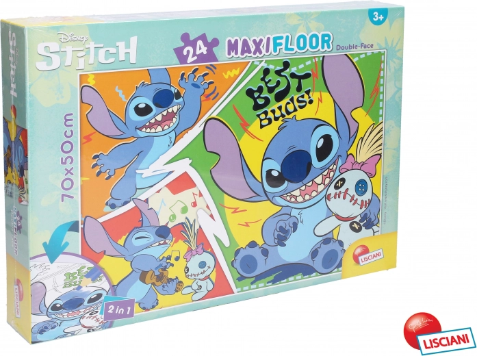 Διπλής όψης maxi παζλ STITCH 24 κομμάτια