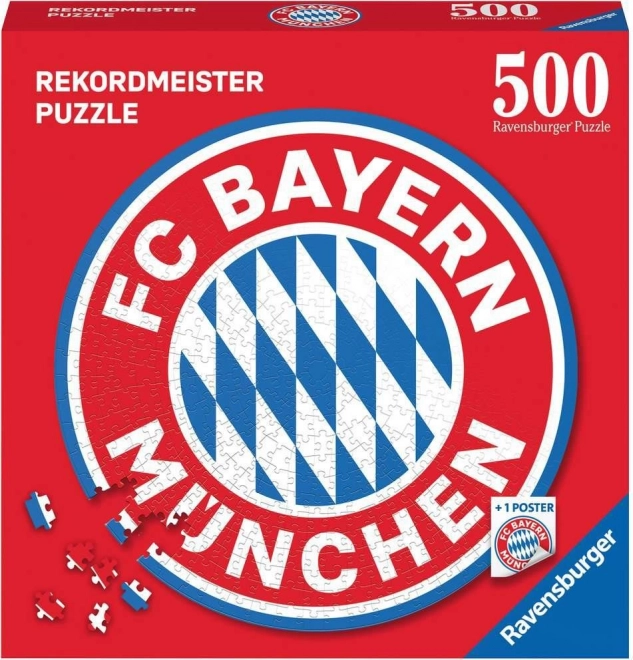 Στρογγυλό παζλ FC BAYERN – λογότυπο, 500 κομμάτια