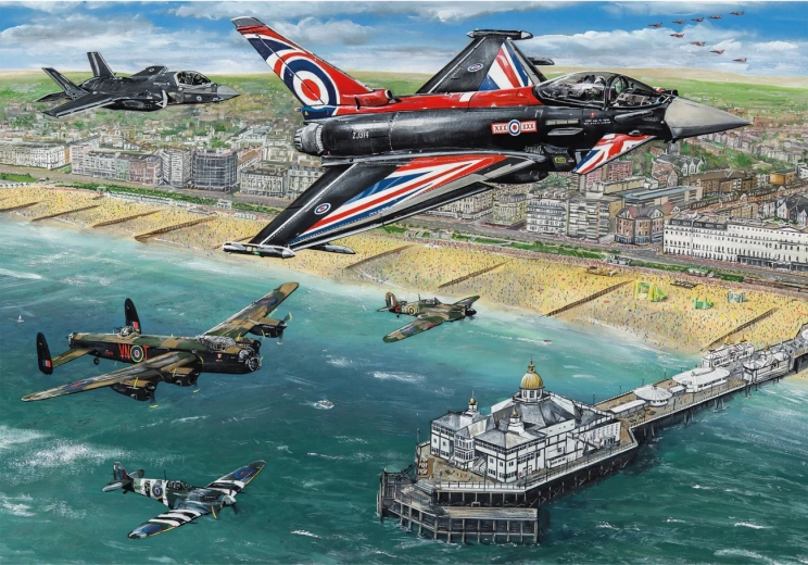 Παζλ αεροπορικής επίδειξης πάνω από το Eastbourne 500 κομμάτια GIBSONS