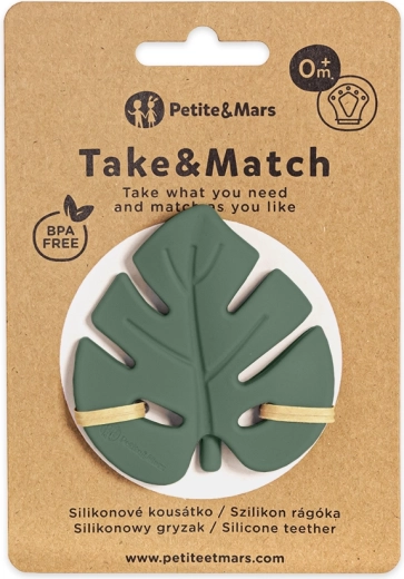 Petite&Mars σιλικονούχο μασητικό Take&Match misty green